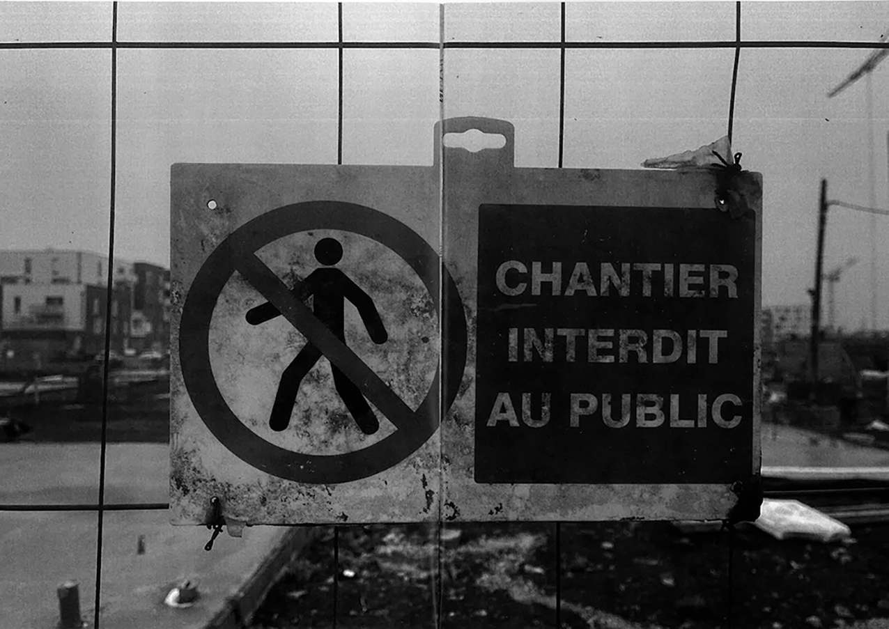 panneau chantier interdit au public